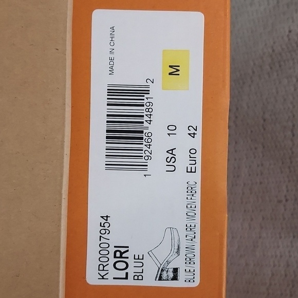 Korks By Kork-Ease Lori Blue Woven Clogs Size 10 NIB - Picture 13 of 14